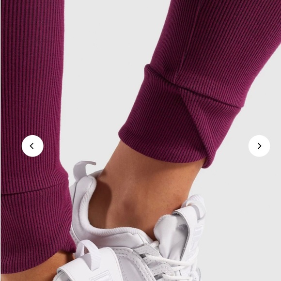 GYMSHARK Slounge Ribbon Bottoms Dark Ruby Marl M - Picture 4 of 10